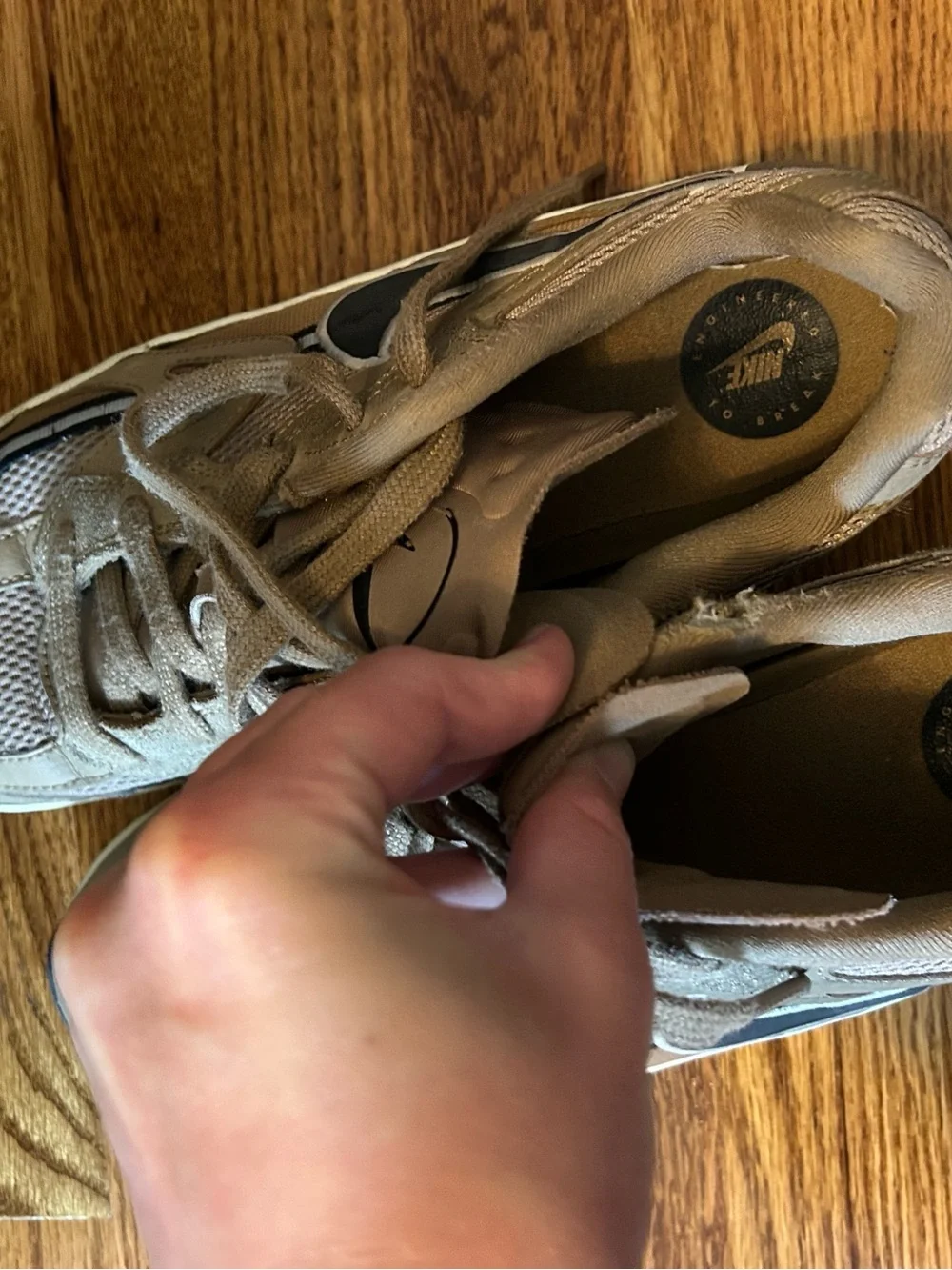Nike Jam Dark Driftwood Beige Sneakers with Black Swoosh